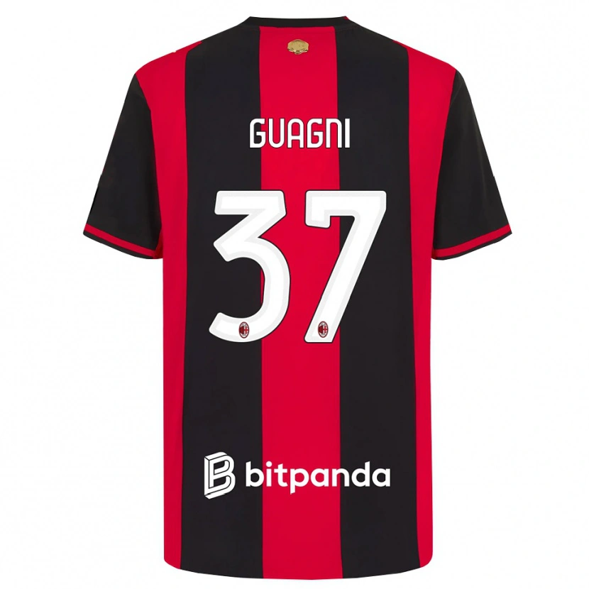 Danxen Criança Camisola Alia Guagni #37 Vermelho Preto Branco Principal 2026/27 Camisa Brasil