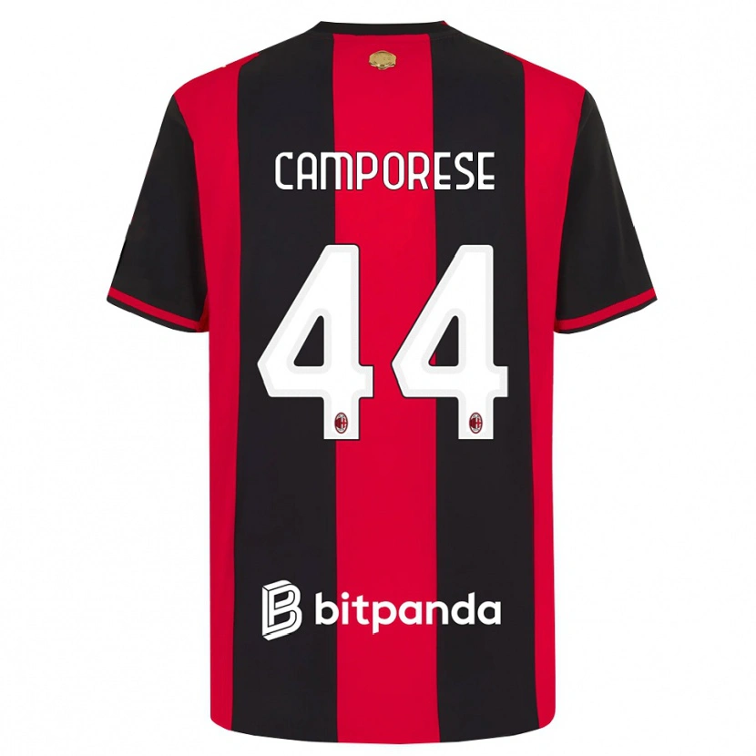Danxen Criança Camisola Michele Camporese #44 Vermelho Preto Branco Principal 2026/27 Camisa Brasil