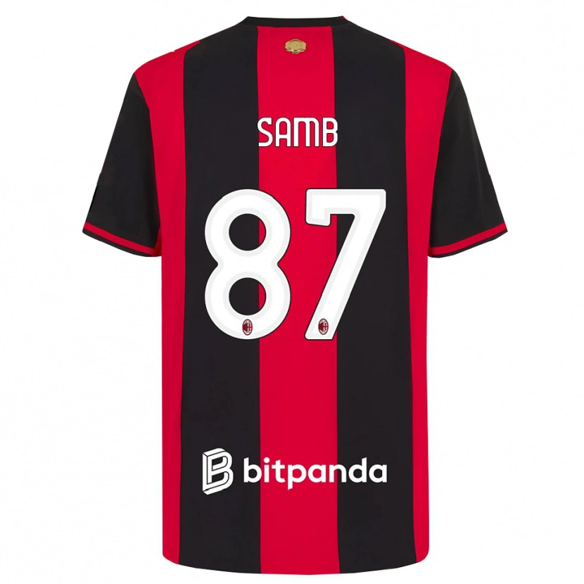 Danxen Criança Camisola Ablaye Samb #87 Vermelho Preto Branco Principal 2026/27 Camisa Brasil