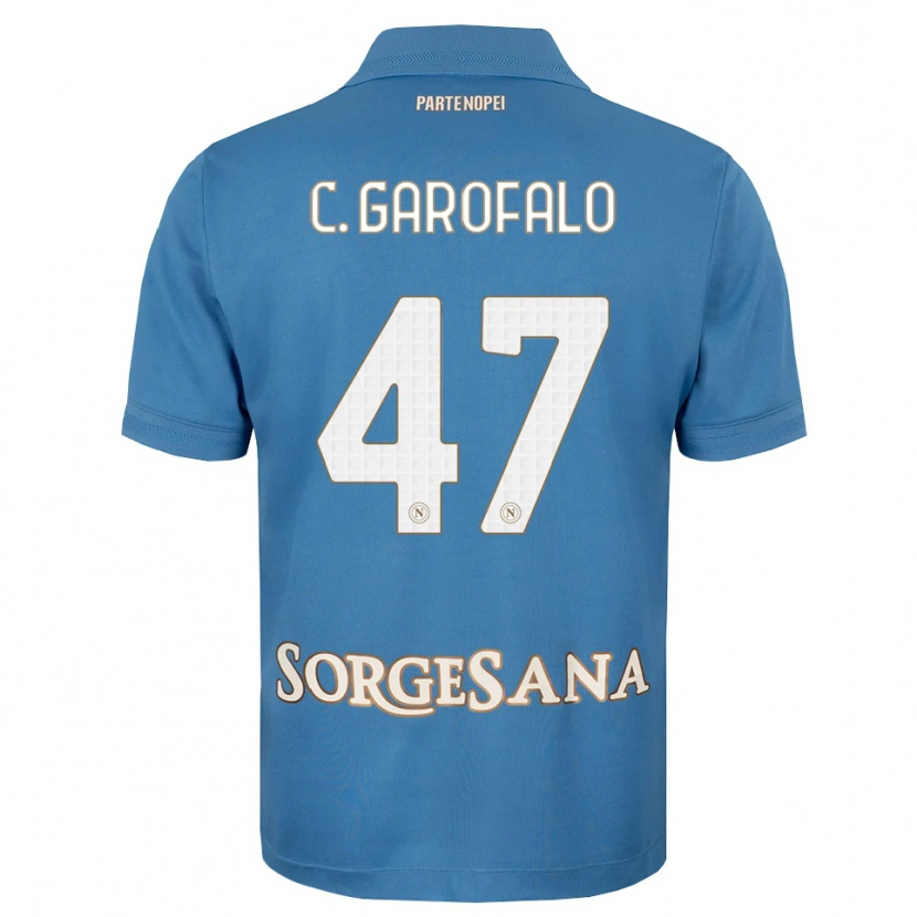 Danxen Criança Camisola Christian Garofalo #47 Azul Bruma Branco Principal 2026/27 Camisa Brasil