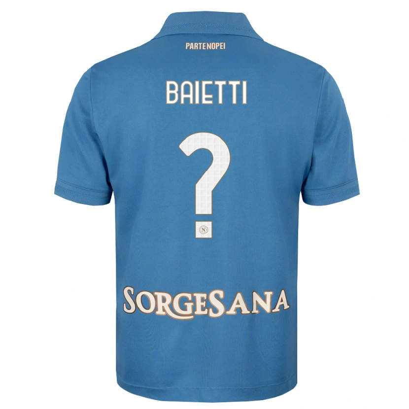 Danxen Criança Camisola Francesco Baietti #0 Azul Bruma Branco Principal 2026/27 Camisa Brasil
