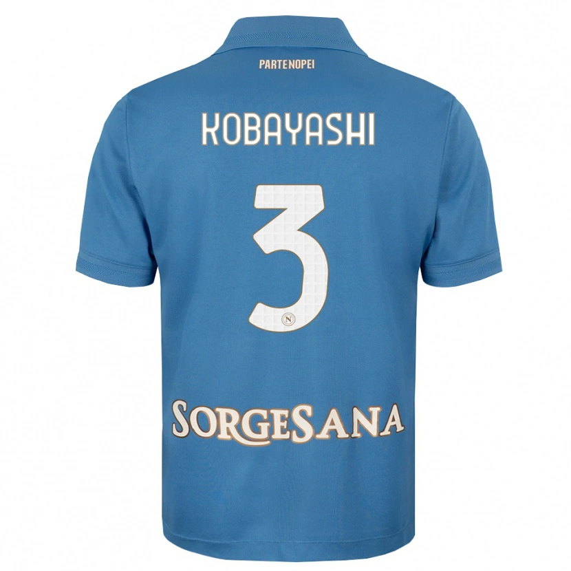 Danxen Criança Camisola Miharu Kobayashi #3 Azul Bruma Branco Principal 2026/27 Camisa Brasil