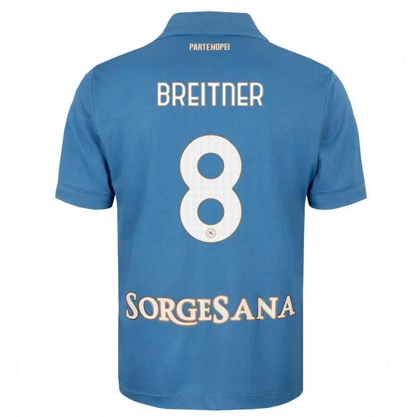 Danxen Criança Camisola Stephanie Breitner #8 Azul Bruma Branco Principal 2026/27 Camisa Brasil