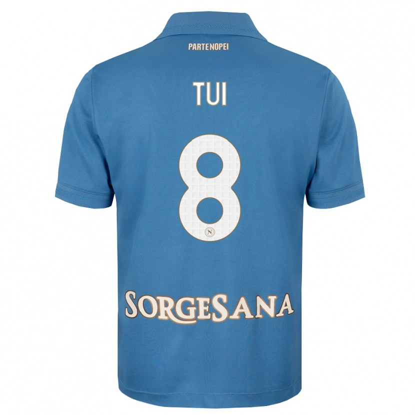 Danxen Criança Camisola Sara Tui #8 Azul Bruma Branco Principal 2026/27 Camisa Brasil