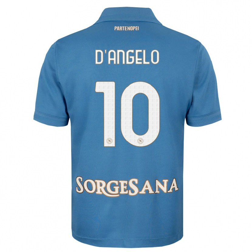 Danxen Criança Camisola Davide D'angelo #10 Azul Bruma Branco Principal 2026/27 Camisa Brasil