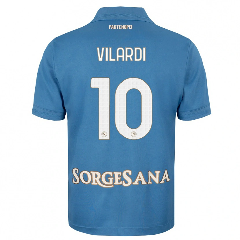 Danxen Criança Camisola Mario Vilardi #10 Azul Bruma Branco Principal 2026/27 Camisa Brasil