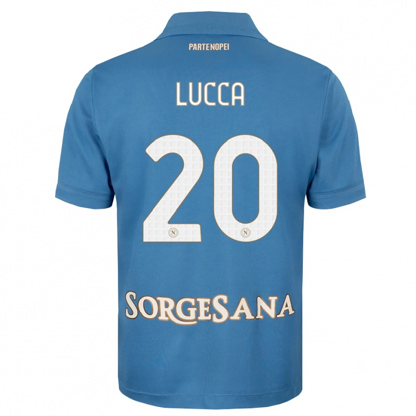 Danxen Criança Camisola Lorenzo Lucca #20 Azul Bruma Branco Principal 2026/27 Camisa Brasil