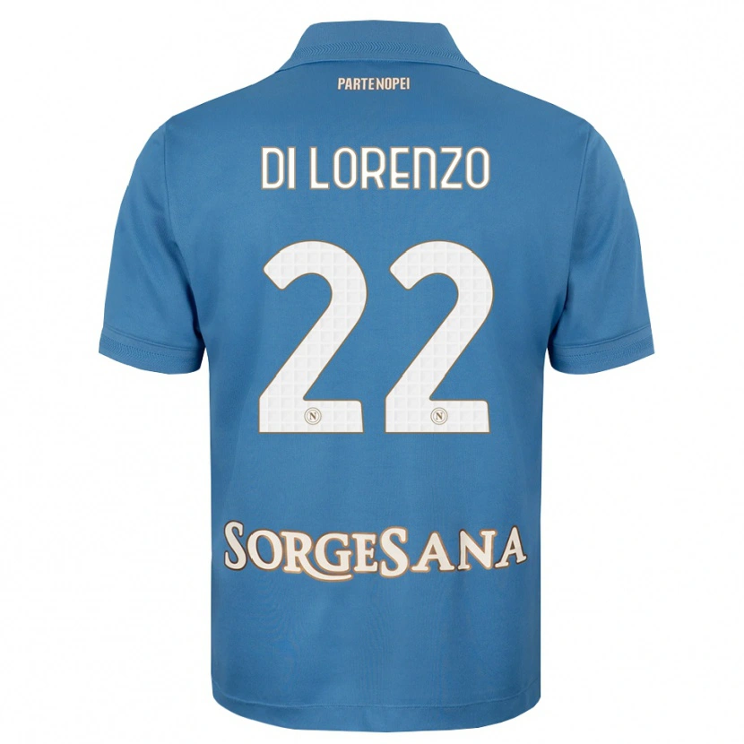 Danxen Criança Camisola Giovanni Di Lorenzo #22 Azul Bruma Branco Principal 2026/27 Camisa Brasil
