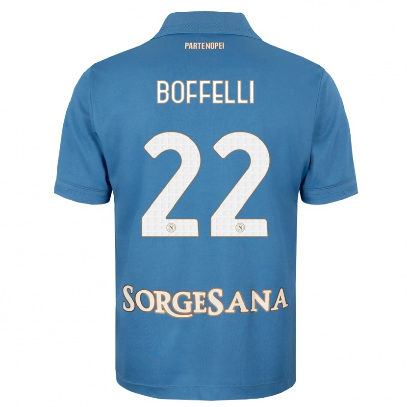 Danxen Criança Camisola Valerio Boffelli #22 Azul Bruma Branco Principal 2026/27 Camisa Brasil