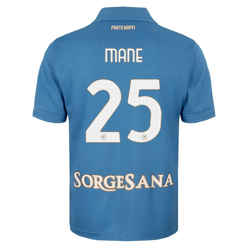 Danxen Criança Camisola Balla Mousa Mane #25 Azul Bruma Branco Principal 2026/27 Camisa Brasil