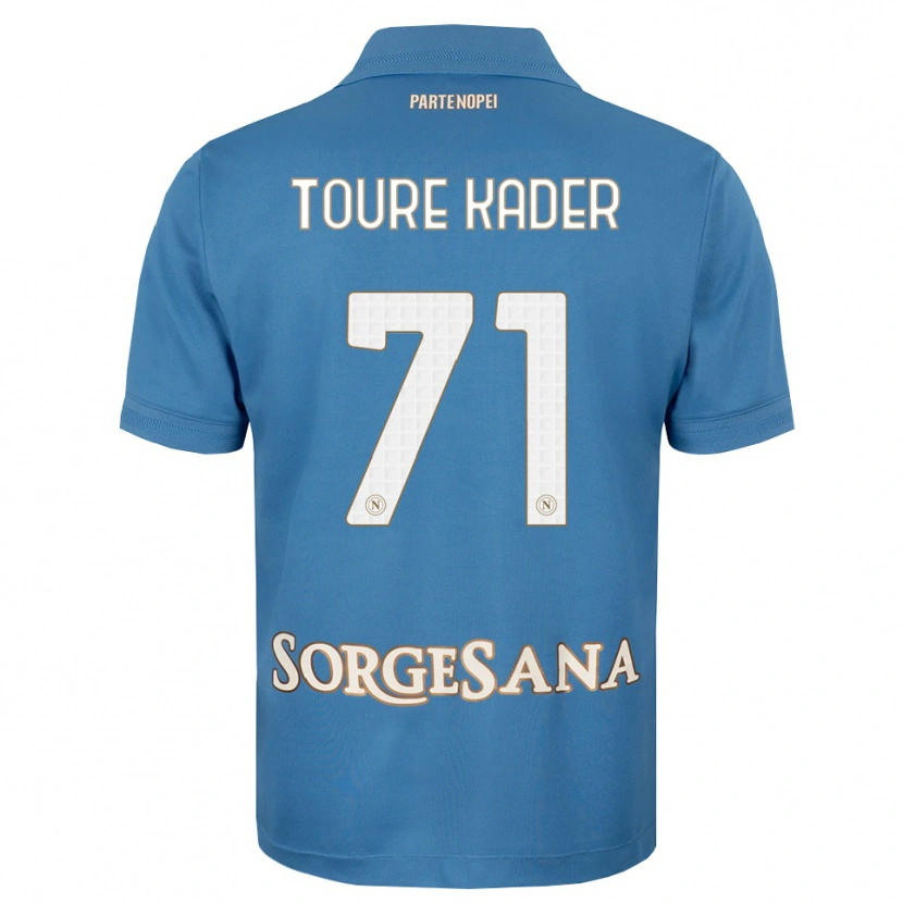 Danxen Criança Camisola Aziz Toure Kader #71 Azul Bruma Branco Principal 2026/27 Camisa Brasil