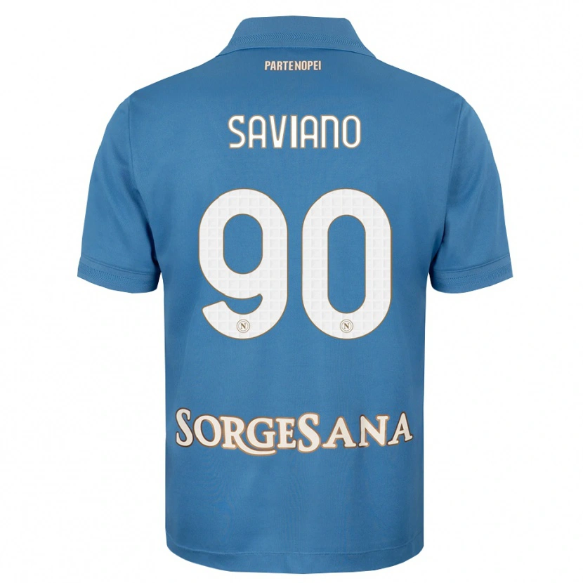 Danxen Criança Camisola Raffaele Saviano #90 Azul Bruma Branco Principal 2026/27 Camisa Brasil