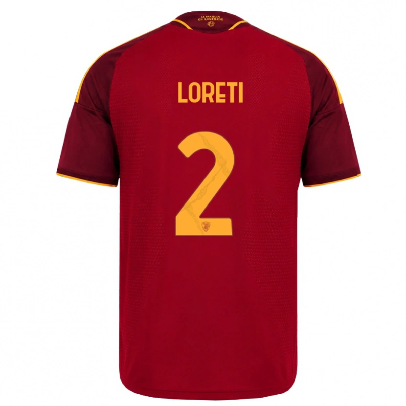 Danxen Criança Camisola Mirko Loreti #2 Vermelho Dourado Amarelo Principal 2026/27 Camisa Brasil