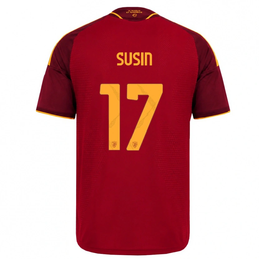 Danxen Criança Camisola Flavio Susin #17 Vermelho Dourado Amarelo Principal 2026/27 Camisa Brasil