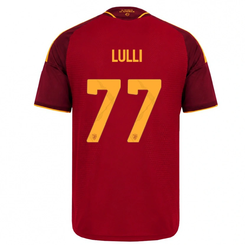 Danxen Criança Camisola Emanuele Lulli #77 Vermelho Dourado Amarelo Principal 2026/27 Camisa Brasil