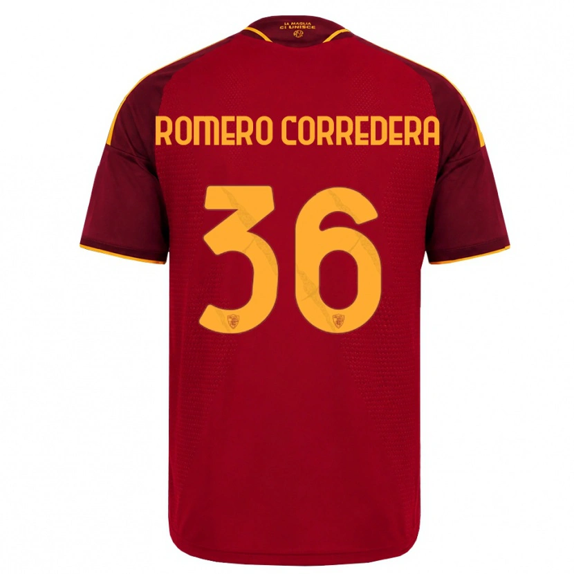Danxen Criança Camisola Miguel Romero Corredera #36 Vermelho Dourado Amarelo Principal 2026/27 Camisa Brasil