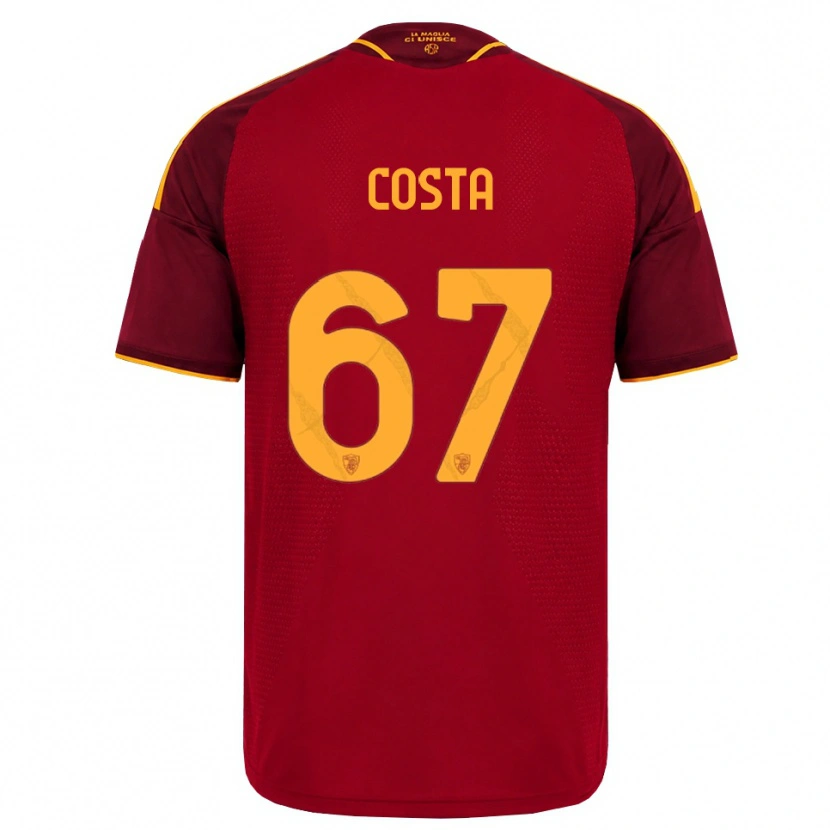 Danxen Criança Camisola João Costa #67 Vermelho Dourado Amarelo Principal 2026/27 Camisa Brasil