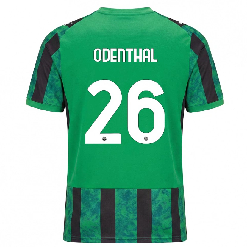 Danxen Criança Camisola Cas Odenthal #26 Verde Preto Branco Principal 2026/27 Camisa Brasil