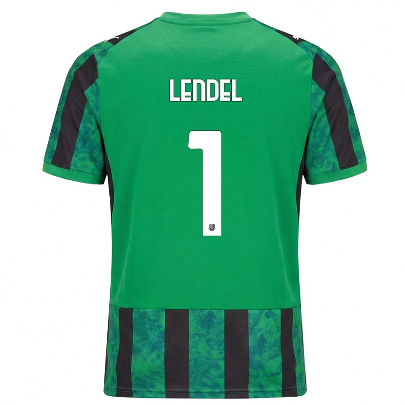 Danxen Criança Camisola Davide Lendel #1 Verde Preto Branco Principal 2026/27 Camisa Brasil