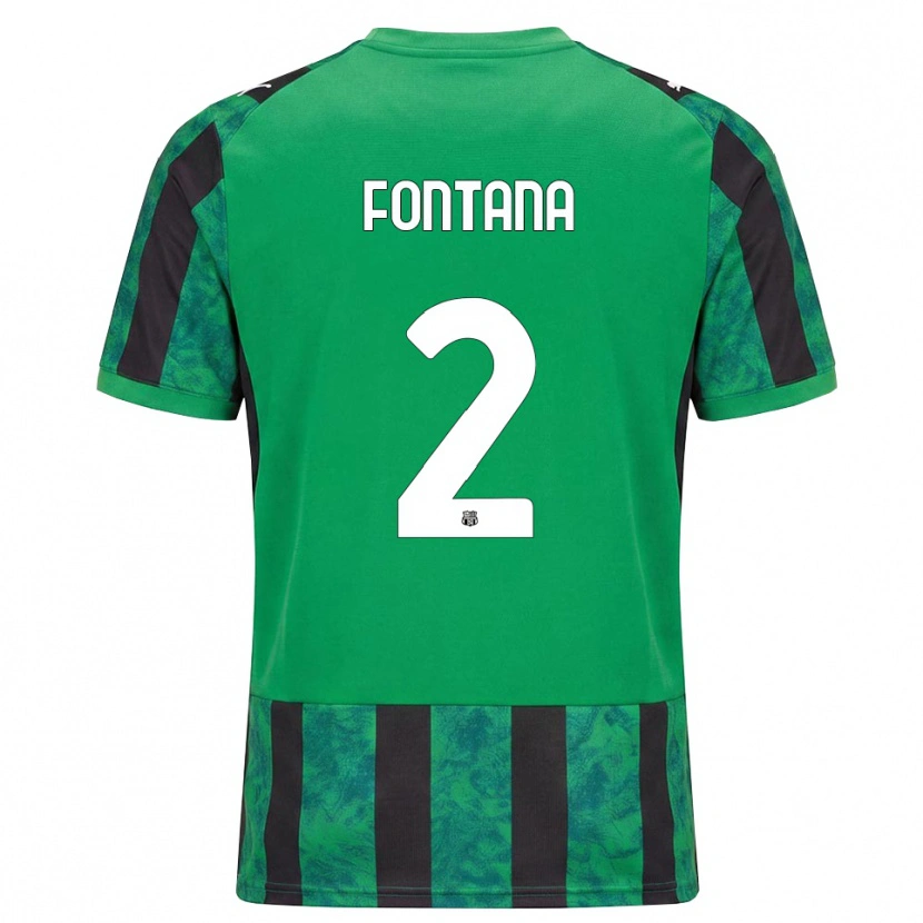 Danxen Criança Camisola Fabrizio Fontana #2 Verde Preto Branco Principal 2026/27 Camisa Brasil