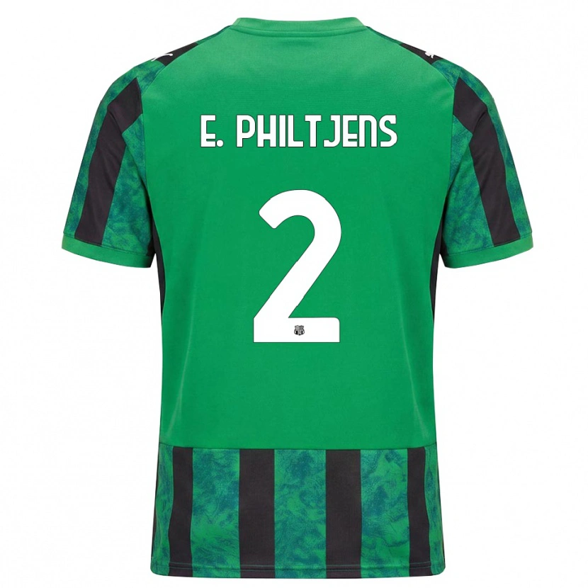 Danxen Criança Camisola Davina Brigitte E. Philtjens #2 Verde Preto Branco Principal 2026/27 Camisa Brasil