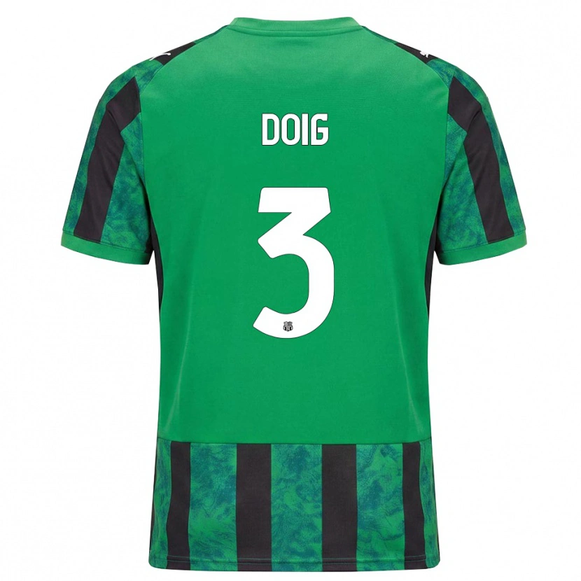 Danxen Criança Camisola Josh Doig #3 Verde Preto Branco Principal 2026/27 Camisa Brasil