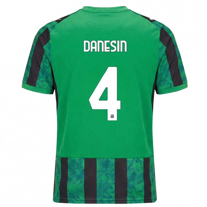 Danxen Criança Camisola Federico Danesin #4 Verde Preto Branco Principal 2026/27 Camisa Brasil