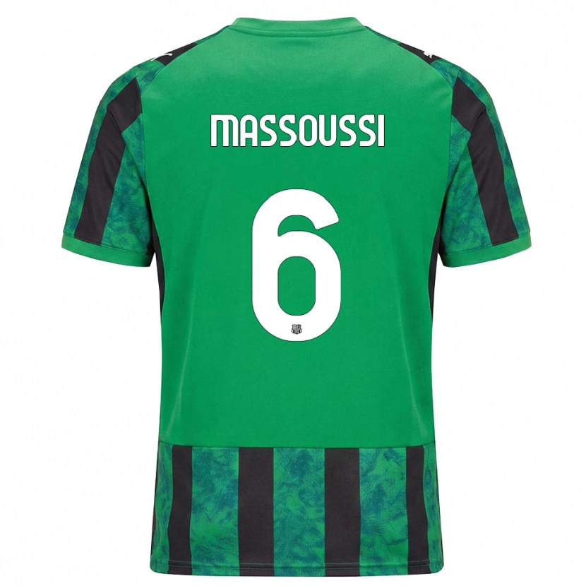 Danxen Criança Camisola Zaid Massoussi #6 Verde Preto Branco Principal 2026/27 Camisa Brasil