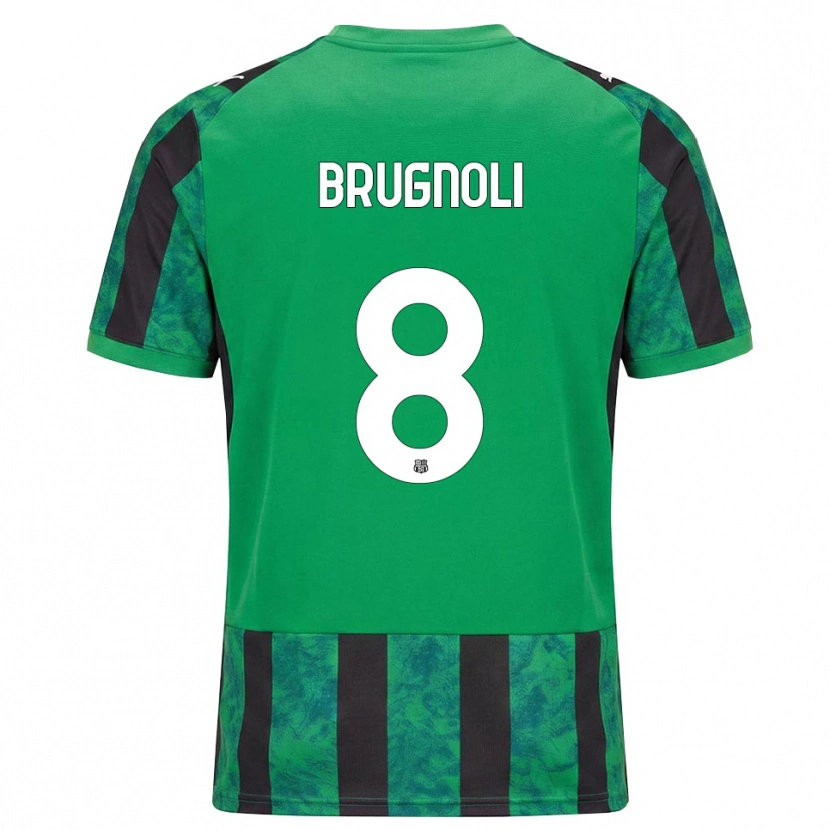 Danxen Criança Camisola Giuseppe Brugnoli #8 Verde Preto Branco Principal 2026/27 Camisa Brasil