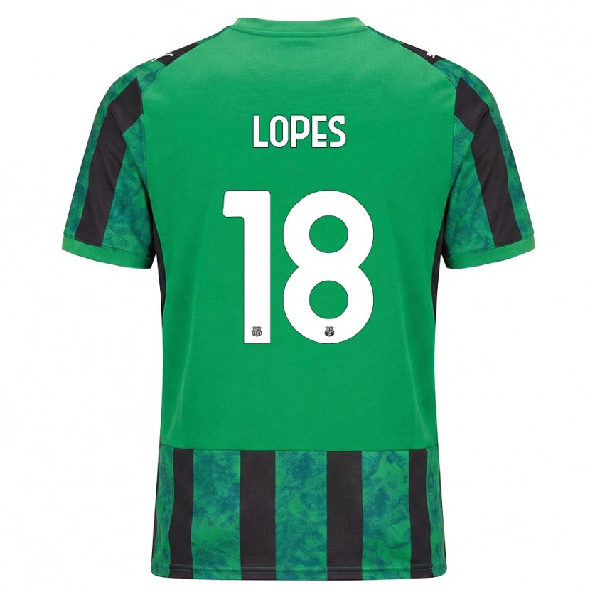 Danxen Criança Camisola Emerick Lopes #18 Verde Preto Branco Principal 2026/27 Camisa Brasil