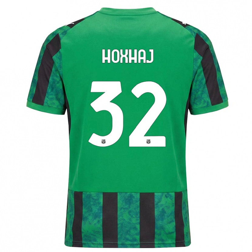 Danxen Criança Camisola Kristina Hoxhaj #32 Verde Preto Branco Principal 2026/27 Camisa Brasil