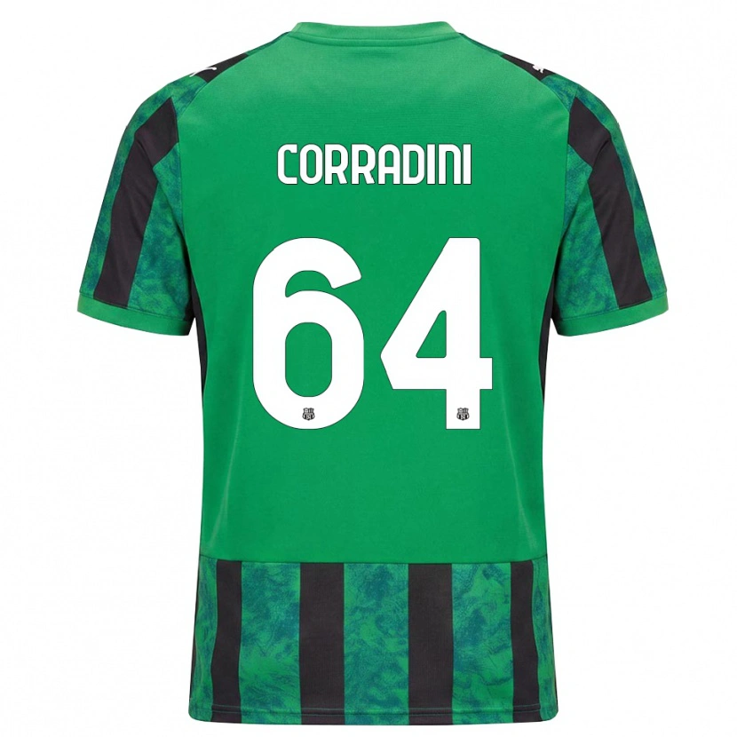 Danxen Criança Camisola Francesco Corradini #64 Verde Preto Branco Principal 2026/27 Camisa Brasil