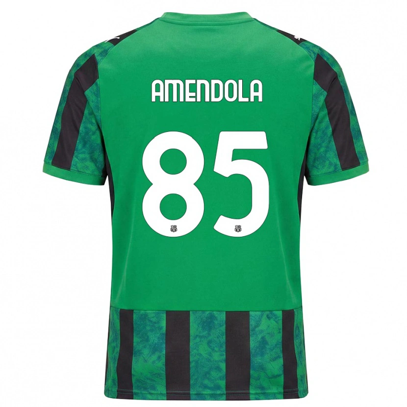 Danxen Criança Camisola Catello Amendola #85 Verde Preto Branco Principal 2026/27 Camisa Brasil