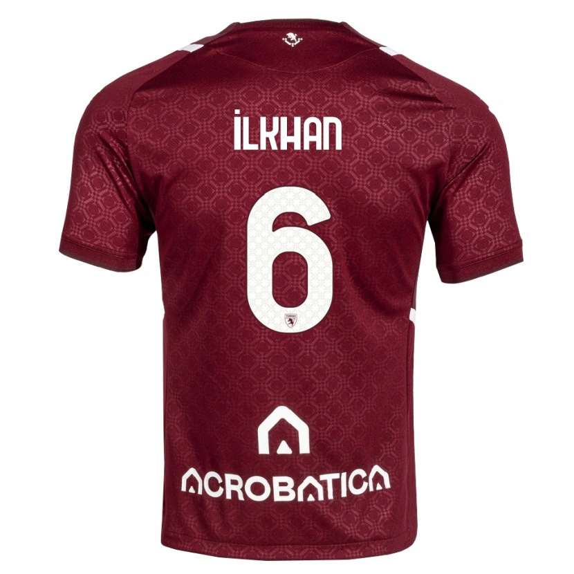 Danxen Criança Camisola Emirhan İlkhan #6 Bordô Branco Principal 2026/27 Camisa Brasil