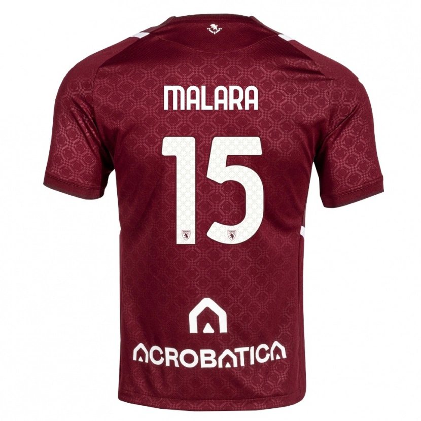 Danxen Criança Camisola Sara Malara #15 Bordô Branco Principal 2026/27 Camisa Brasil