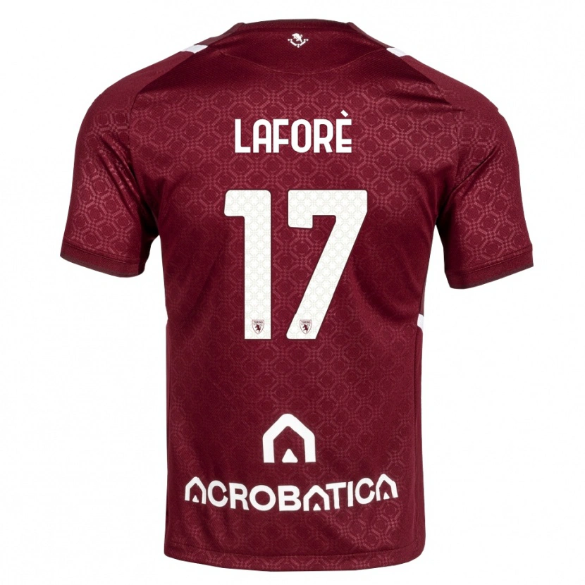 Danxen Criança Camisola Bladis Laforè #17 Bordô Branco Principal 2026/27 Camisa Brasil