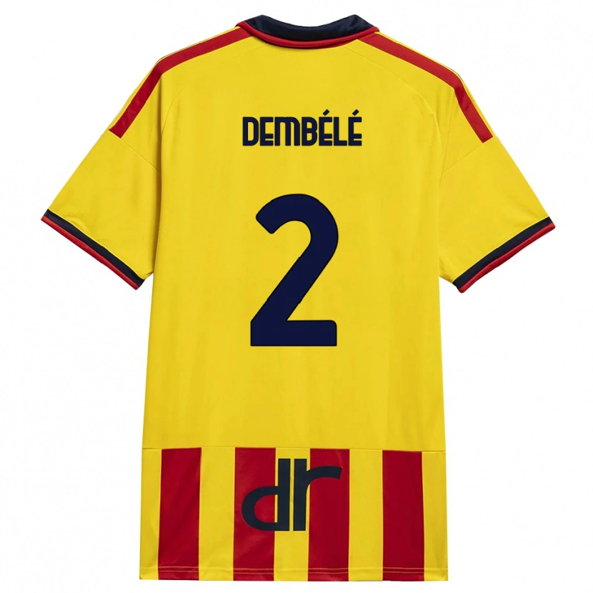 Danxen Criança Camisola Ali Dembélé #2 Amarelo Vermelho Principal 2026/27 Camisa Brasil