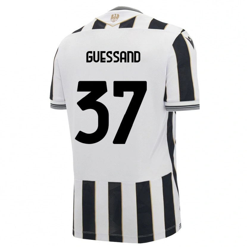 Danxen Criança Camisola Axel Guessand #37 Preto Branco Rosa Principal 2026/27 Camisa Brasil