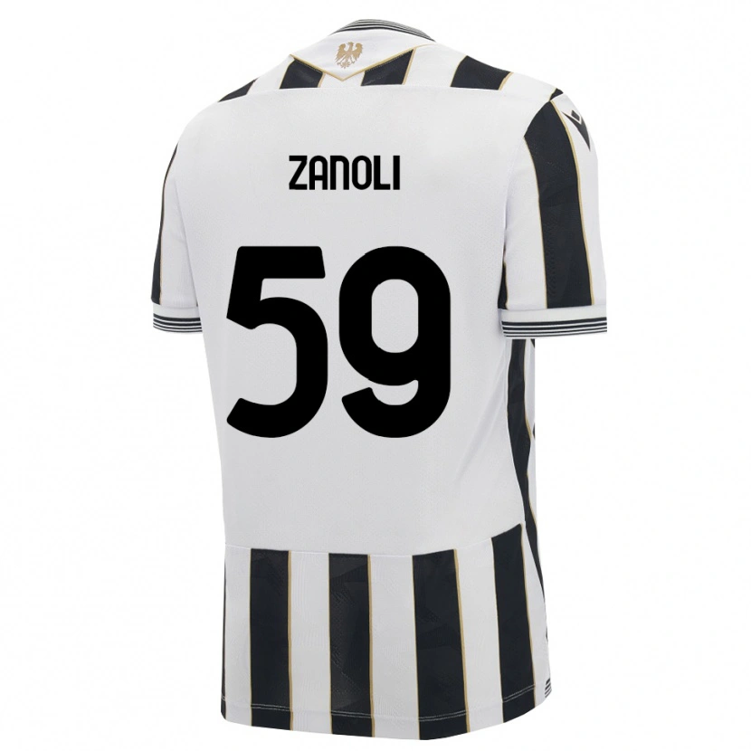 Danxen Criança Camisola Alessandro Zanoli #59 Preto Branco Rosa Principal 2026/27 Camisa Brasil