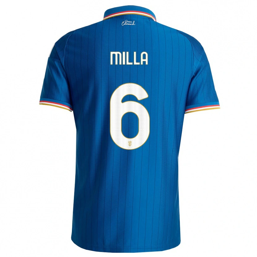 Danxen Criança Camisola Luis Milla #6 Azul Branco Vermelho Principal 2026/27 Camisa Brasil