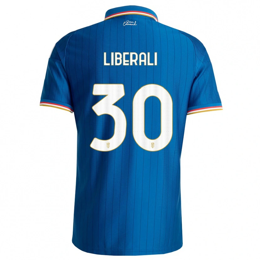 Danxen Criança Camisola Mattia Liberali #30 Azul Branco Vermelho Principal 2026/27 Camisa Brasil