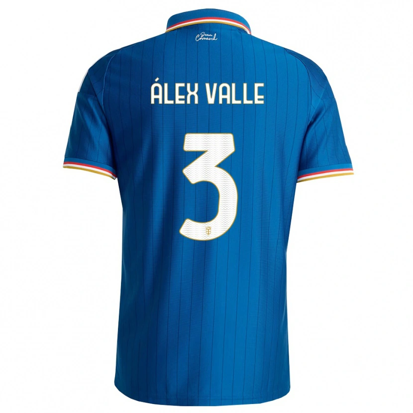 Danxen Criança Camisola Álex Valle #3 Azul Branco Vermelho Principal 2026/27 Camisa Brasil