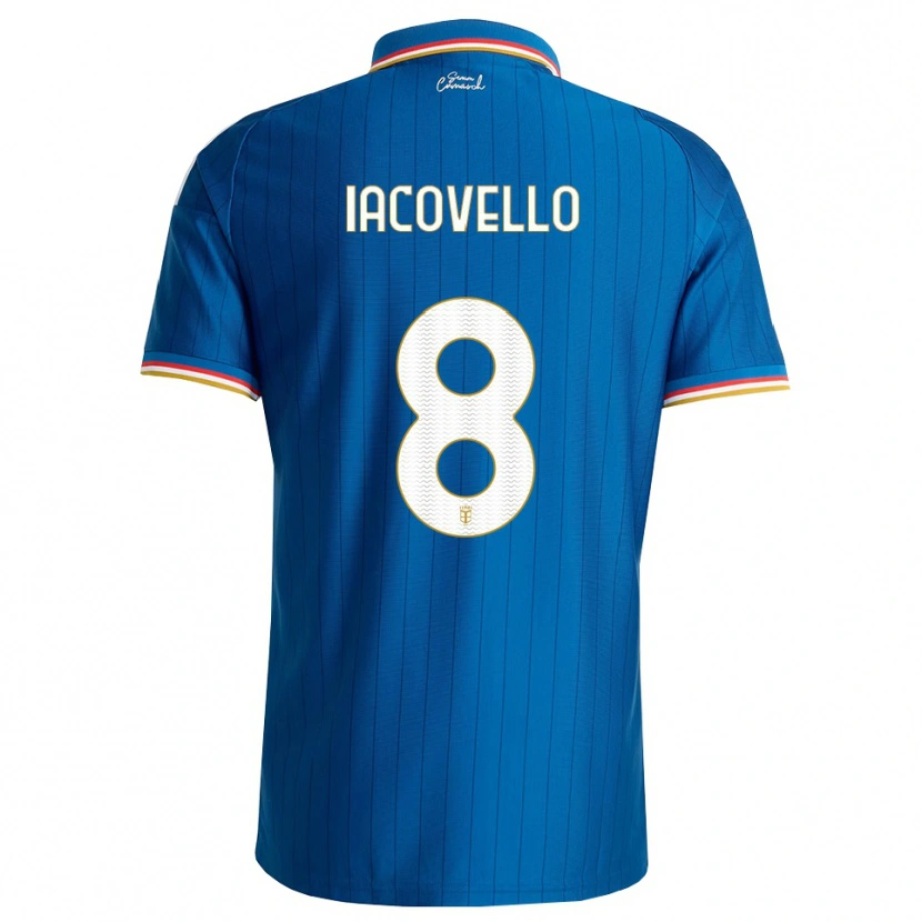 Danxen Criança Camisola Mattia Iacovello #8 Azul Branco Vermelho Principal 2026/27 Camisa Brasil