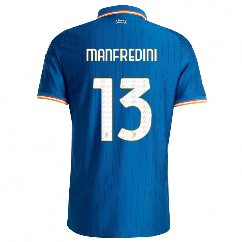 Danxen Criança Camisola Matteo Manfredini #13 Azul Branco Vermelho Principal 2026/27 Camisa Brasil