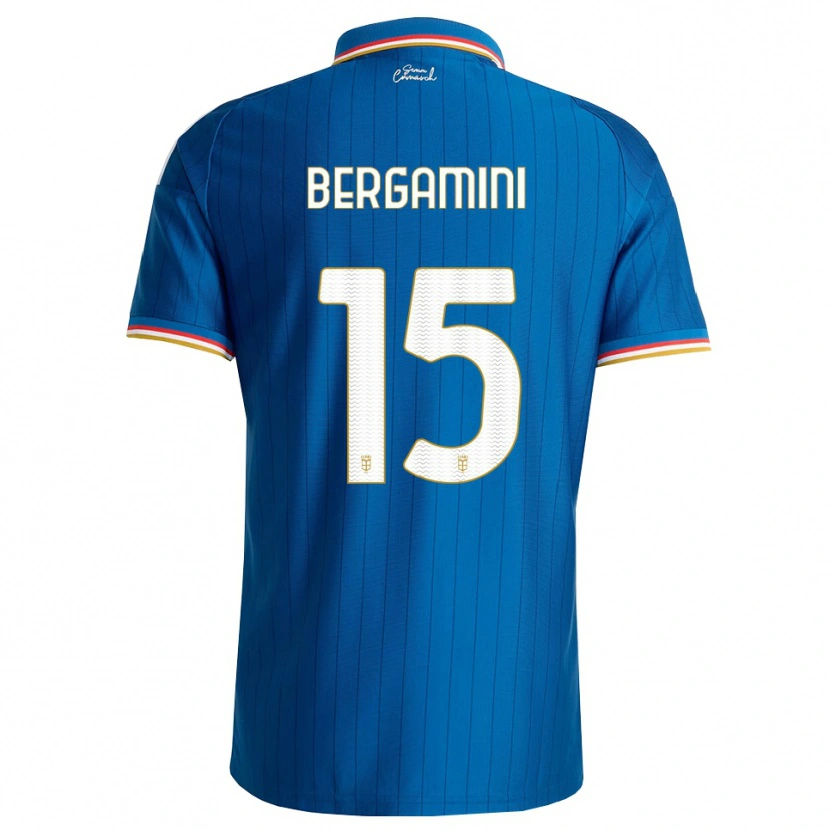 Danxen Criança Camisola Mattia Bergamini #15 Azul Branco Vermelho Principal 2026/27 Camisa Brasil