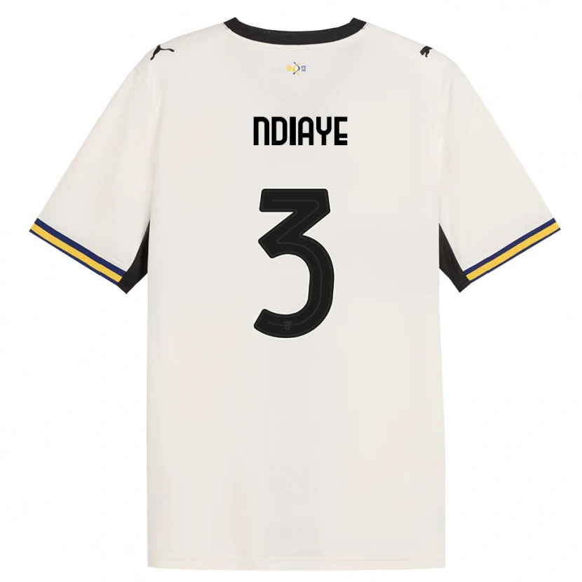 Danxen Criança Camisola Abdoulaye Ndiaye #3 Off-White Preto Amarelo Principal 2026/27 Camisa Brasil