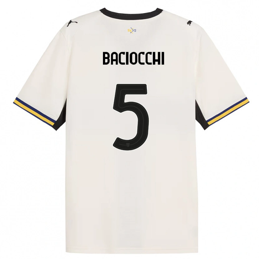 Danxen Criança Camisola Giulio Baciocchi #5 Off-White Preto Amarelo Principal 2026/27 Camisa Brasil