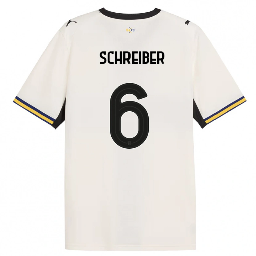 Danxen Criança Camisola Fabio Schreiber #6 Off-White Preto Amarelo Principal 2026/27 Camisa Brasil