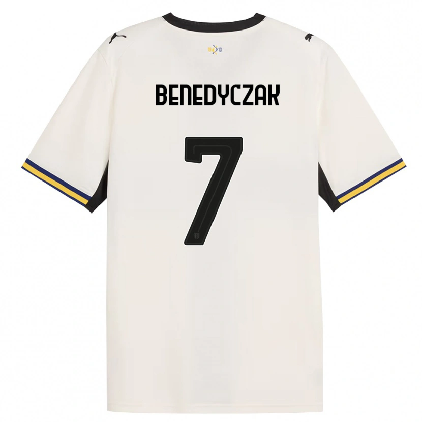Danxen Criança Camisola Adrian Benedyczak #7 Off-White Preto Amarelo Principal 2026/27 Camisa Brasil