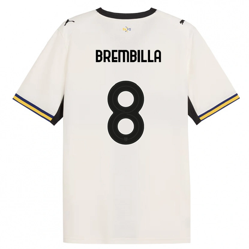 Danxen Criança Camisola Cristiano Brembilla #8 Off-White Preto Amarelo Principal 2026/27 Camisa Brasil